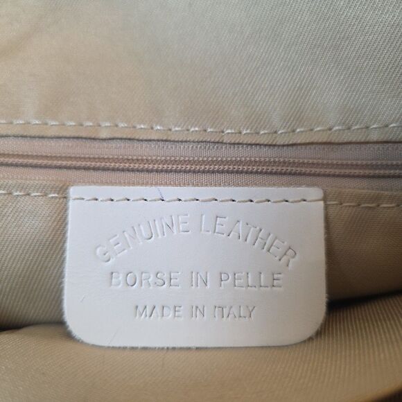 Handmade Italian Pebbled Leather Convertible Backpack Crossbody Slate Blue NWOT - Picture 6 of 10